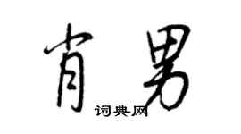 王正良肖男行書個性簽名怎么寫