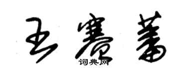 朱錫榮王賽蕃草書個性簽名怎么寫