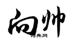 胡問遂向帥行書個性簽名怎么寫