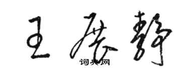 駱恆光王展靜草書個性簽名怎么寫