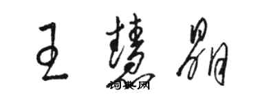 駱恆光王慧晶草書個性簽名怎么寫