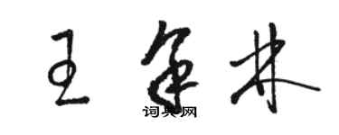 駱恆光王余林草書個性簽名怎么寫