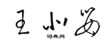 駱恆光王北嬰草書個性簽名怎么寫