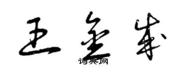 曾慶福王金成草書個性簽名怎么寫