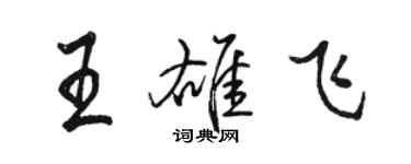 駱恆光王雄飛行書個性簽名怎么寫