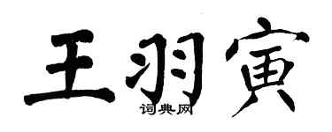 翁闓運王羽寅楷書個性簽名怎么寫