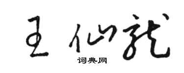 駱恆光王仙龍草書個性簽名怎么寫