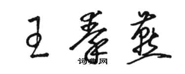 駱恆光王秦燕草書個性簽名怎么寫