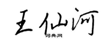 王正良王仙河行書個性簽名怎么寫