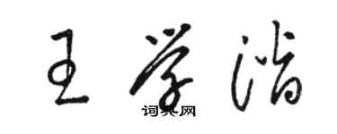 駱恆光王學潛草書個性簽名怎么寫