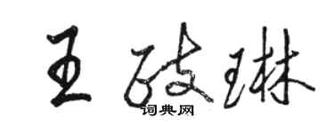 駱恆光王政琳行書個性簽名怎么寫