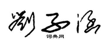 朱錫榮劉子涵草書個性簽名怎么寫