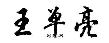 胡問遂王單亮行書個性簽名怎么寫