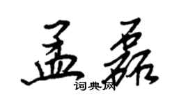 王正良孟磊行書個性簽名怎么寫