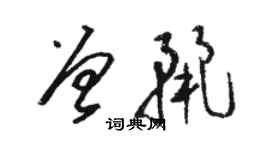 駱恆光曾麗草書個性簽名怎么寫