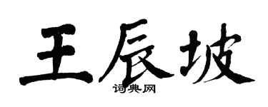 翁闓運王辰坡楷書個性簽名怎么寫