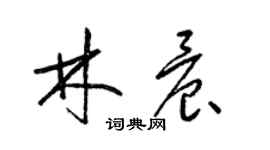 梁錦英林晨草書個性簽名怎么寫