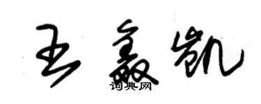 朱錫榮王鑫凱草書個性簽名怎么寫