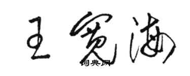 駱恆光王寬海草書個性簽名怎么寫