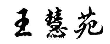 胡問遂王慧苑行書個性簽名怎么寫