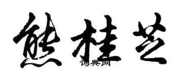 胡問遂熊桂芝行書個性簽名怎么寫
