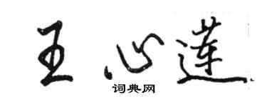 駱恆光王心蓮行書個性簽名怎么寫