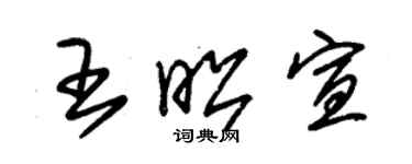 朱錫榮王昭宣草書個性簽名怎么寫