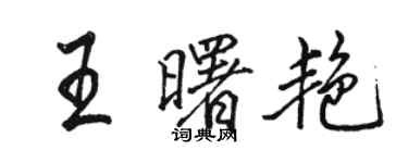 駱恆光王曙艷行書個性簽名怎么寫