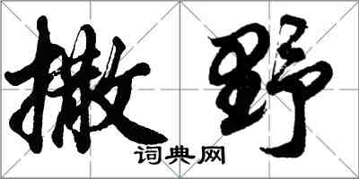 胡問遂撒野行書怎么寫