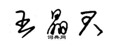 朱錫榮王晶君草書個性簽名怎么寫