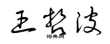 曾慶福王哲波草書個性簽名怎么寫