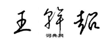 梁錦英王乾超草書個性簽名怎么寫