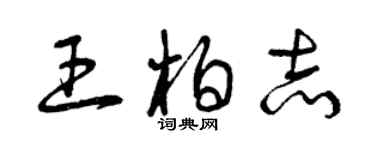曾慶福王柏志草書個性簽名怎么寫