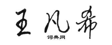 駱恆光王凡希行書個性簽名怎么寫