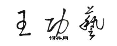 駱恆光王功藝草書個性簽名怎么寫