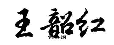 胡問遂王韶紅行書個性簽名怎么寫