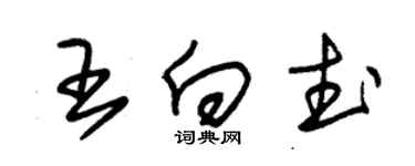 朱錫榮王向武草書個性簽名怎么寫