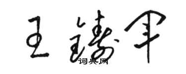 駱恆光王鑄軍草書個性簽名怎么寫