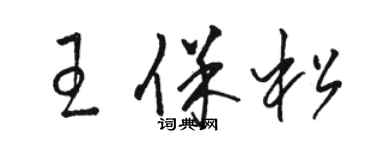 駱恆光王保松草書個性簽名怎么寫