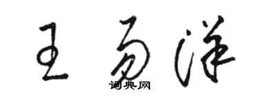 駱恆光王易洋草書個性簽名怎么寫