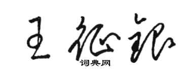 駱恆光王征銀草書個性簽名怎么寫