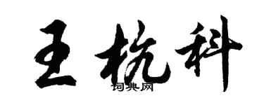 胡問遂王杭科行書個性簽名怎么寫