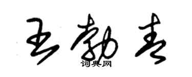 朱錫榮王勃青草書個性簽名怎么寫