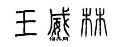曾慶福王威林篆書個性簽名怎么寫