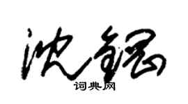 朱錫榮沈鋼草書個性簽名怎么寫
