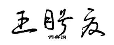 曾慶福王盼夏草書個性簽名怎么寫