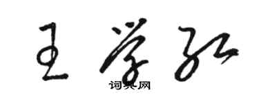 駱恆光王學紅草書個性簽名怎么寫