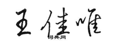駱恆光王佳唯行書個性簽名怎么寫