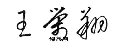 駱恆光王榮翔草書個性簽名怎么寫