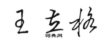 駱恆光王立格草書個性簽名怎么寫
